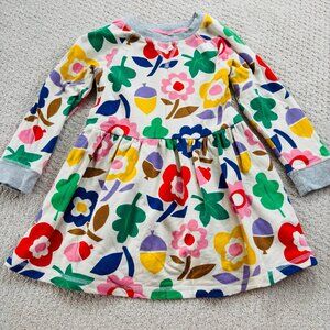 Mini Boden floral fall sweatshirt dress